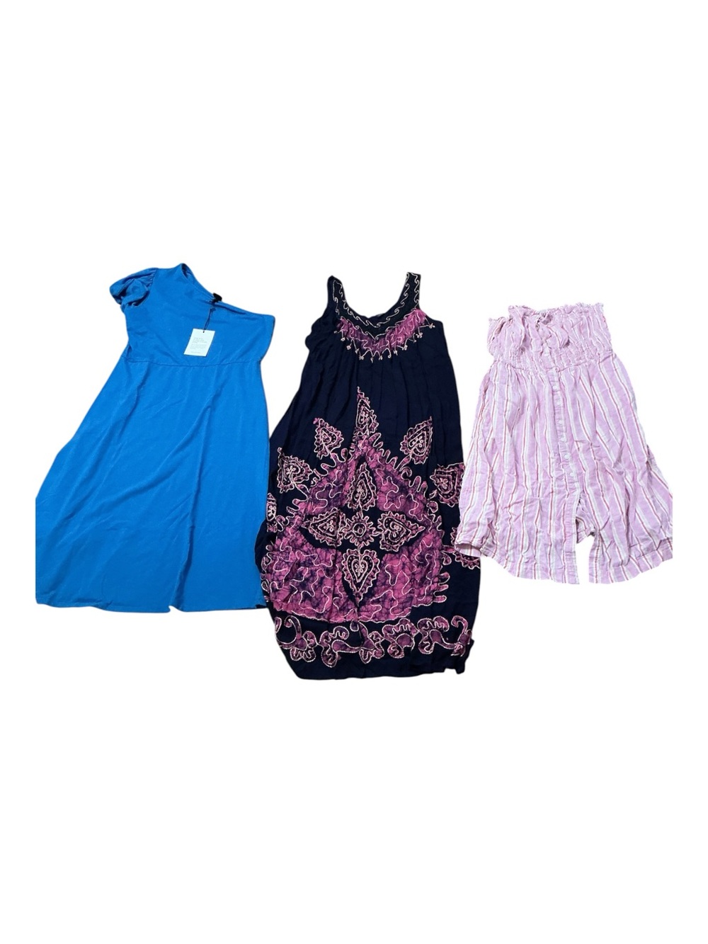 Who What Wear Blue and Navy Dresses with Pink Pattern